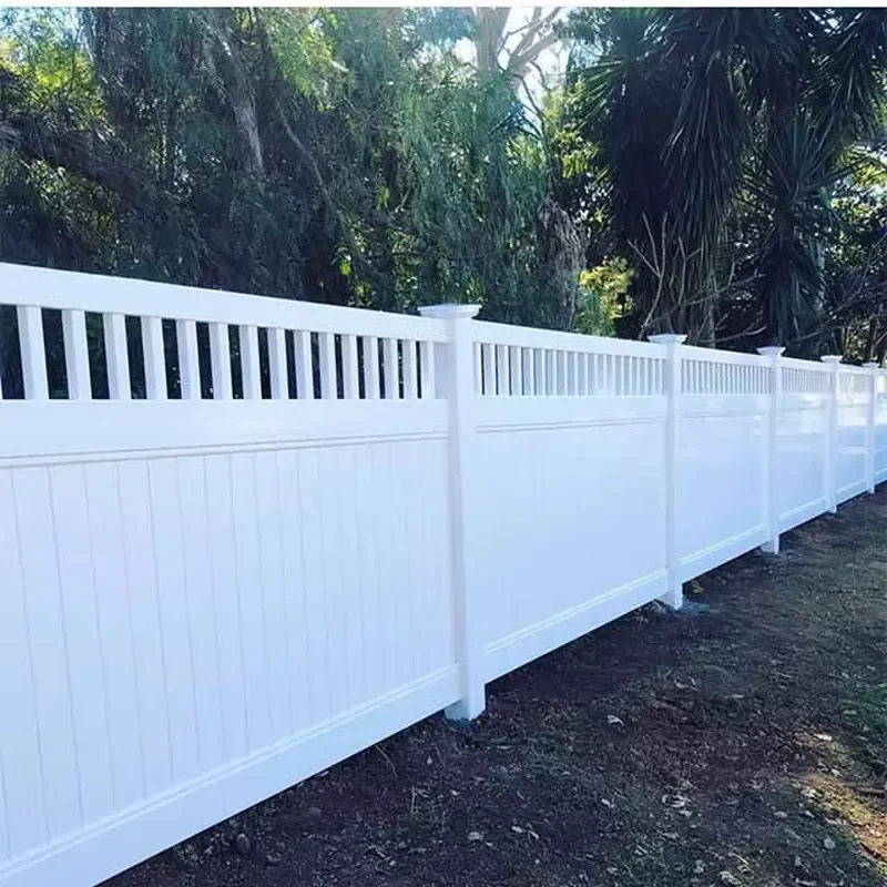Fentech 6ft.Hx8ft.W White Vinyl Privacy Fence Panels Gates Eco-Friendly Nature Inspired 3D Modeling Service Waterproof Design