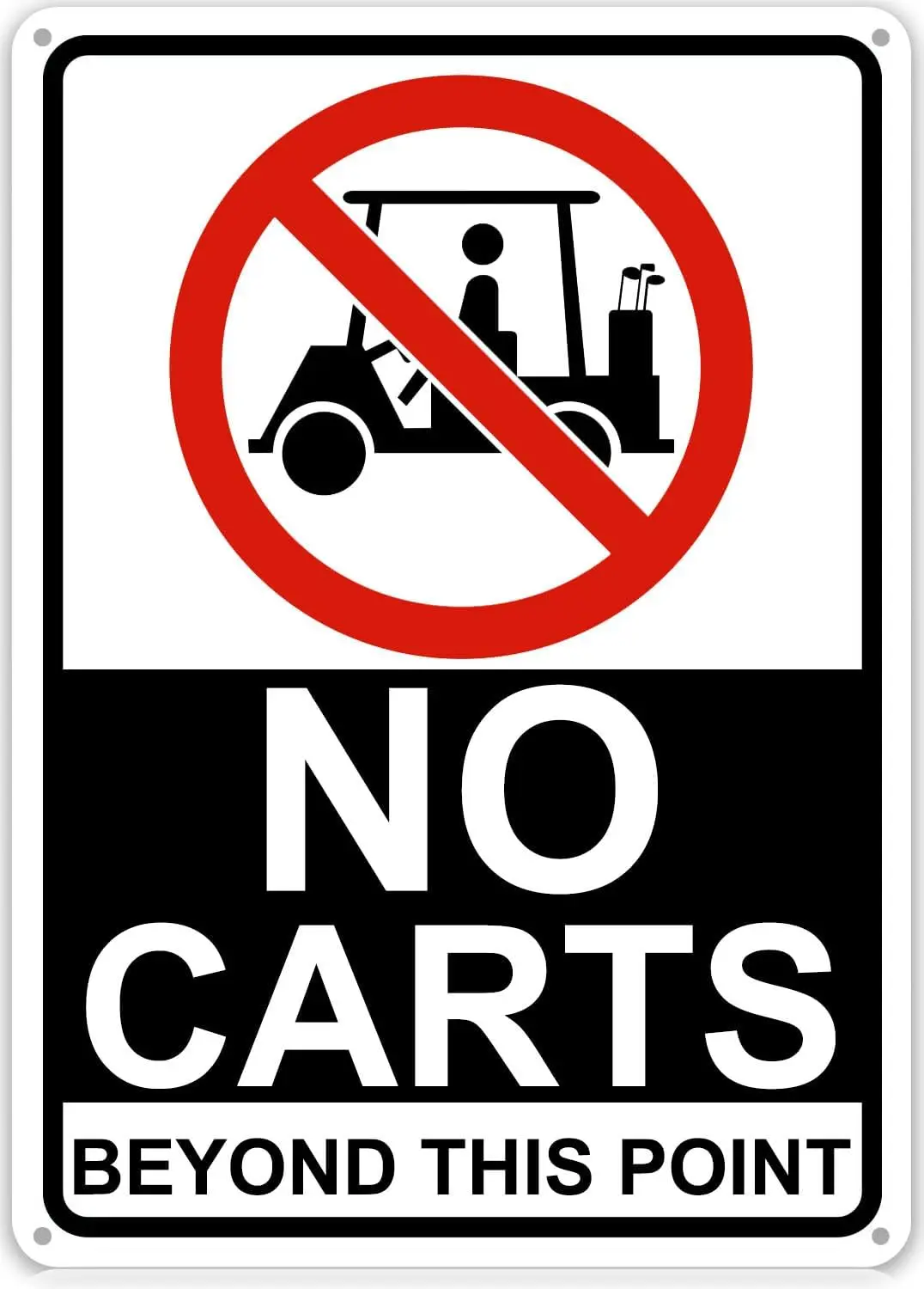 No Carts Beyond This Point Activity Golf Safety Metal Tin Signs Funny Vintage Tin Sign Wall Art Decor Iron Poster for Home  sign