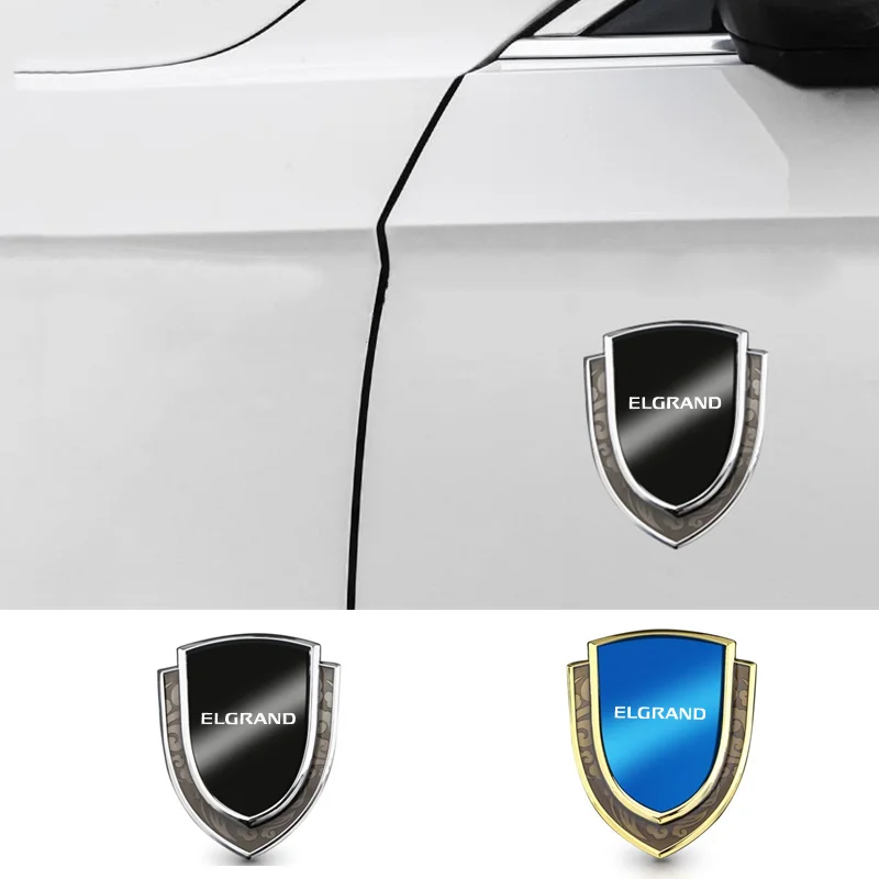 3D Metal Car Body Trunk Fender Decoration Shield Stickers For Nissan Elgrand E50 E51 E52 1996-2016 2017 2018 2019 2020