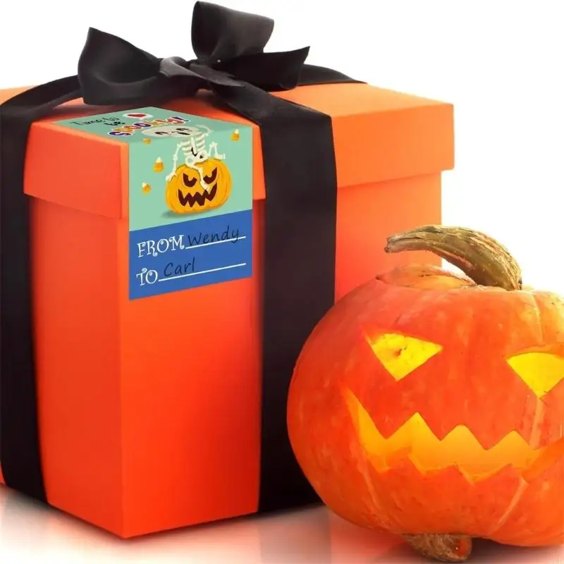 300 Pcs Halloween Sticker Pumpkins Labels Sticker Reward Sticker Decorative Sticker Labels for Party Decoration F19E