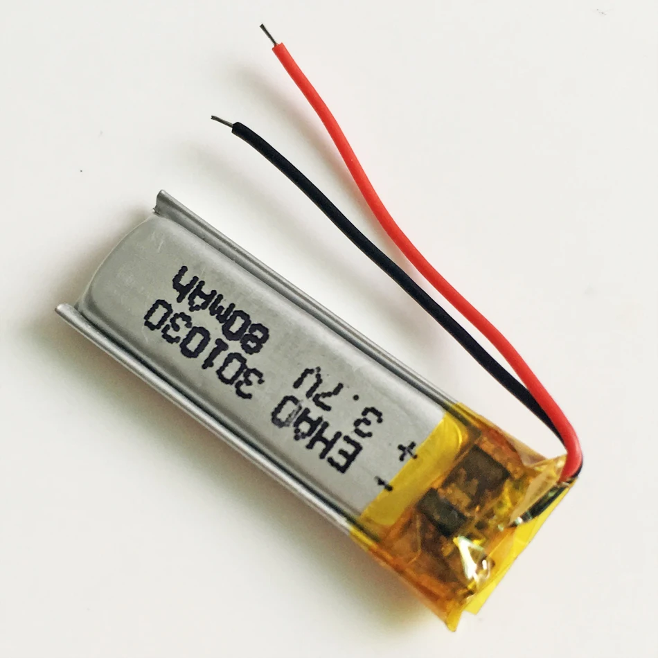 Lot 5 sztuk 3.7v 80mAh litowo-polimerowa LiPo akumulator 301030 dla Mp3 GPS słuchawki z bluetooth zestaw słuchawkowy inteligentny zegarek