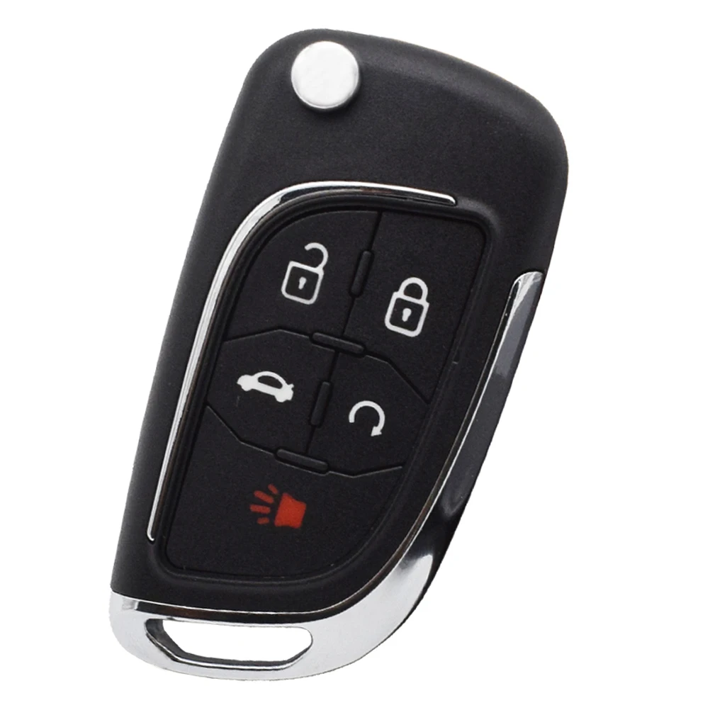 5 Button Modified Flip Key Shell Case Cover Remote For Chevrolet Equinox Malibu Cruze Impala Caprice SS Spark Trax Buick Allure