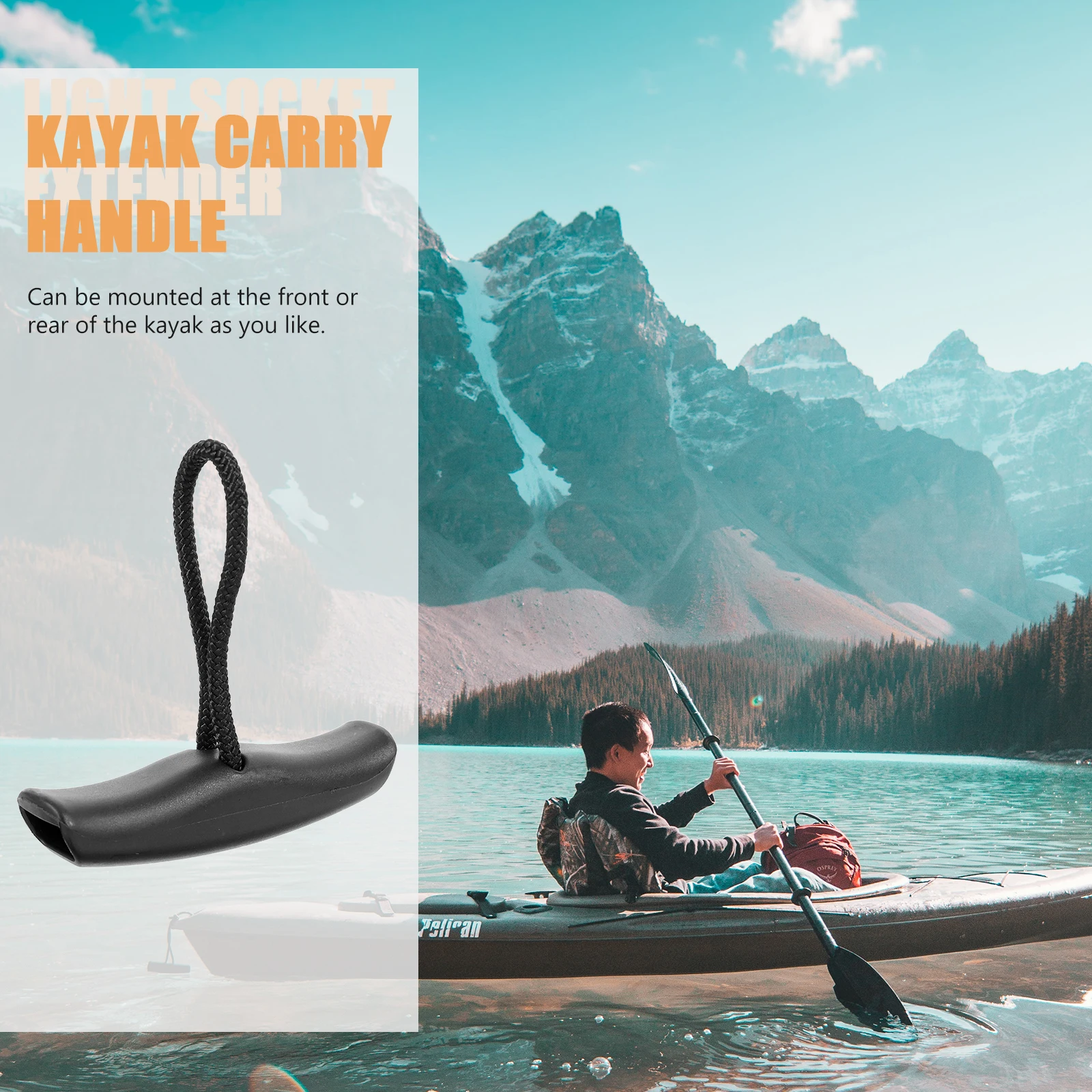 4 set Durable Kayak Pull Handles With Rope Cord Marine Boat Canoe Accessories Replacement Kit T-Handle For Stable Grip