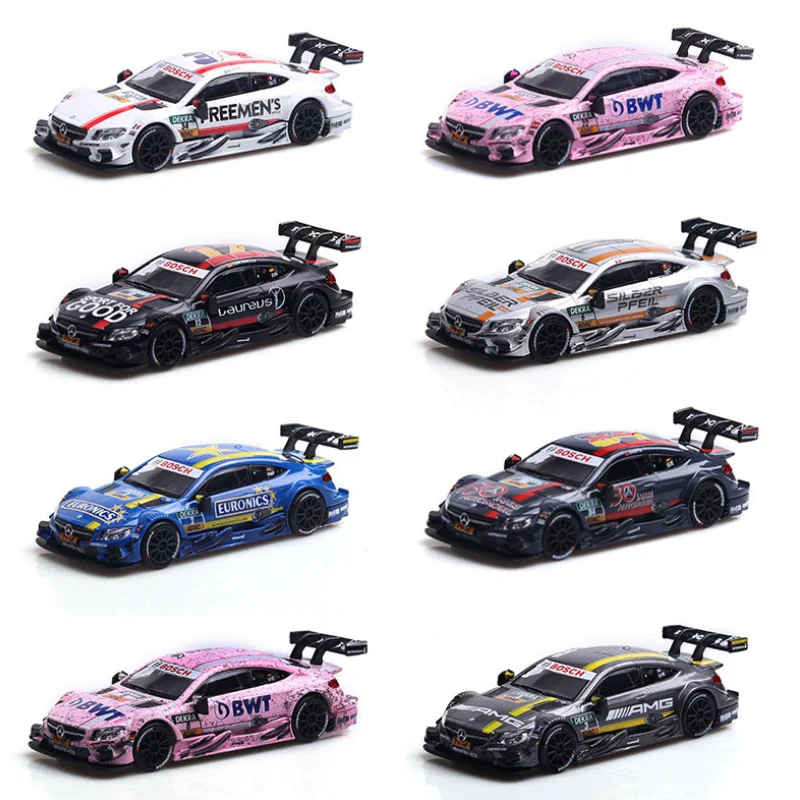 1:43 BEZN AMG C63 DTM Racing Team Painting Replica Collections Simulation Toy Vehicles Model Alloy Pull Back Toy A58