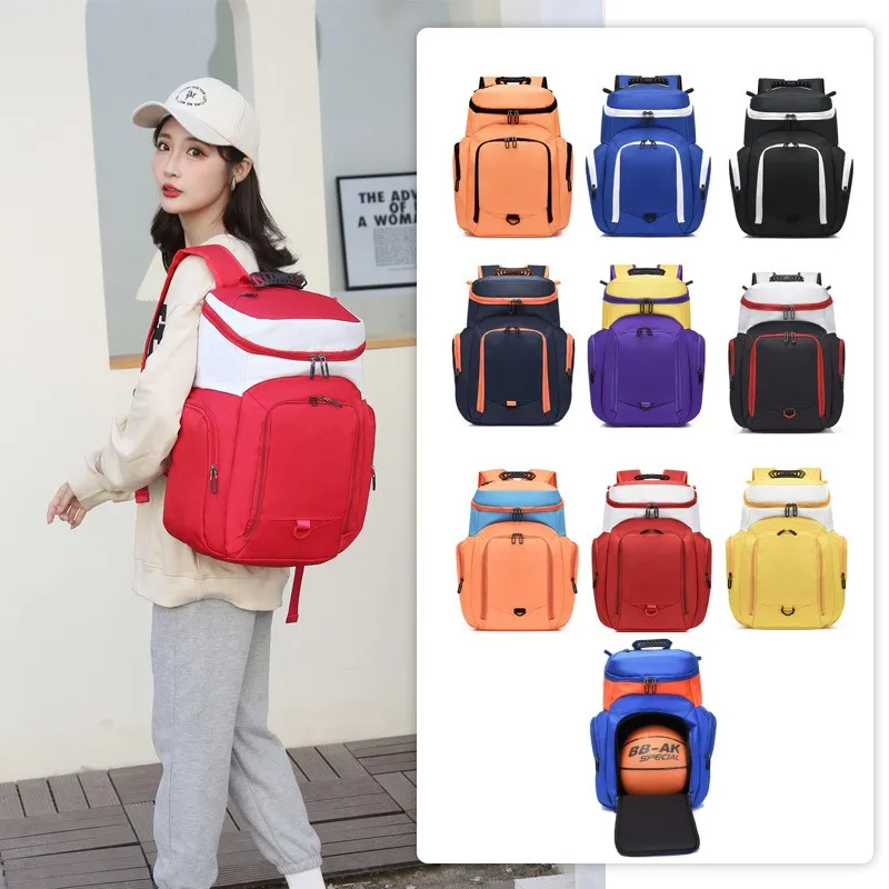 Large Capacity Basketball Backpack Outdoor Multifunctional Training Bag Durable Sports Basketball Soccer Storage Shoulder Bag