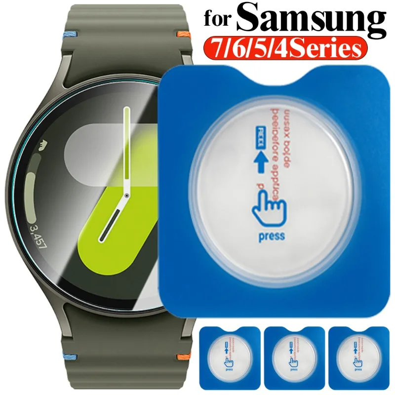 1/3/5PCS Tempered Glass Screen Protectors for Samsung Galaxy Watch 7 6 5 4 44mm 40mm 9H Hardness Easy Install Watch Films