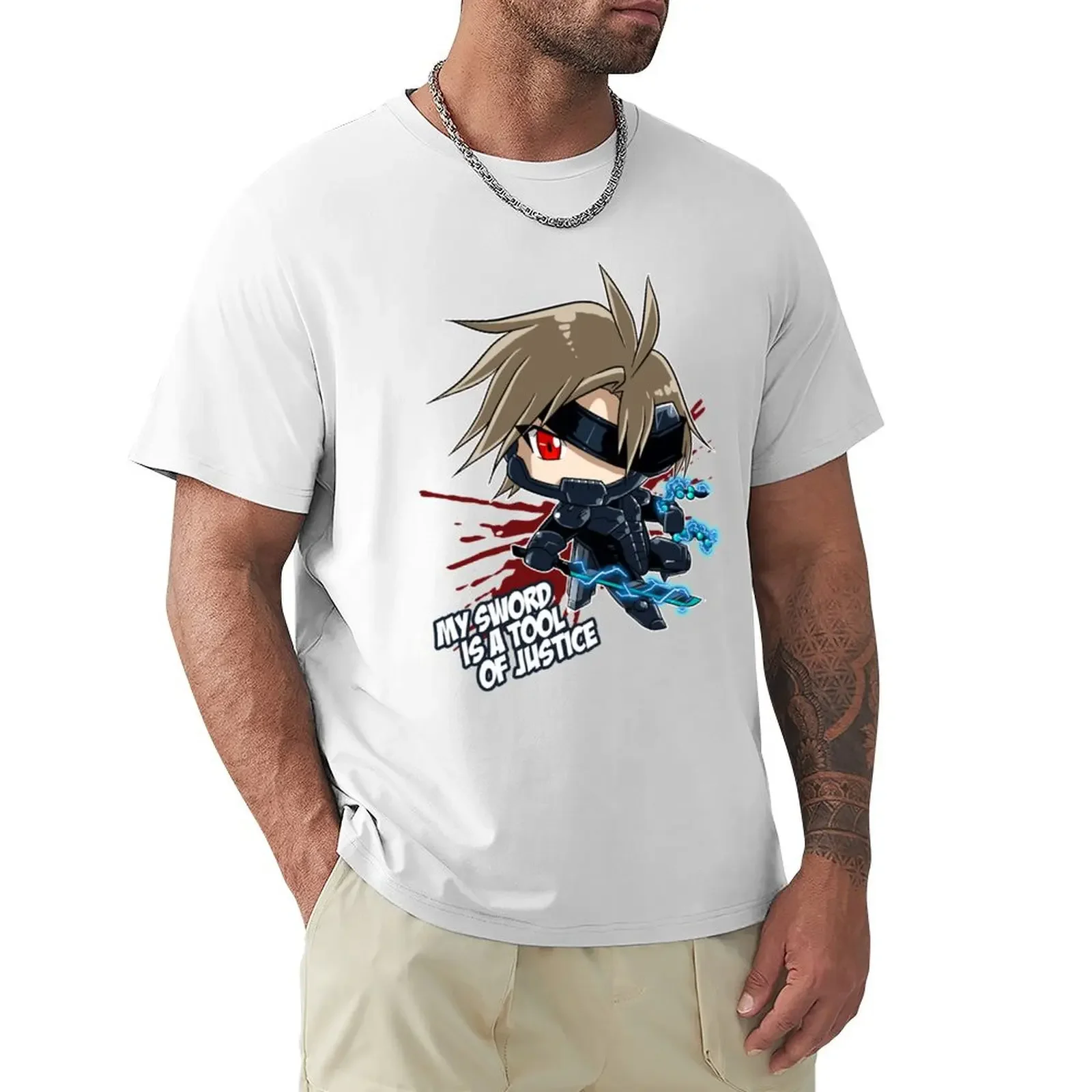 

Metal Gear Rising - Raiden T-shirt summer tops Blouse fitted t shirts for men