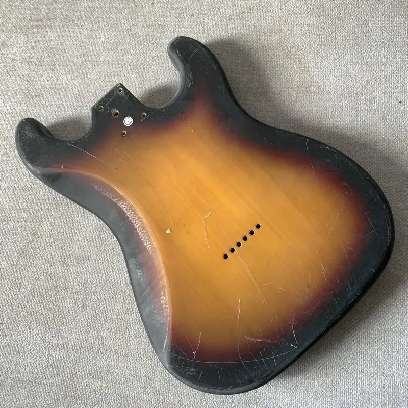 HB416 Left Hand Sunburst Color ST Model Electric Guitar Body Free Style Pickups DIY Replacement Stock Item