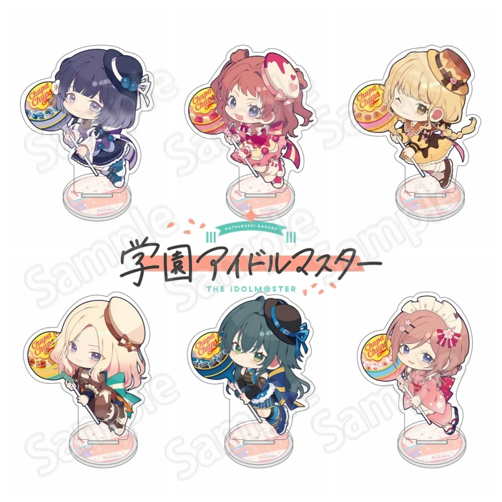 Nuevo Soporte de Acrílico de 10 cm para Llavero de Anime Gakuen Idolm@ster, Figuras de Saki Kotone, Temari Hiro, Mao Lija, Sumika Hanami