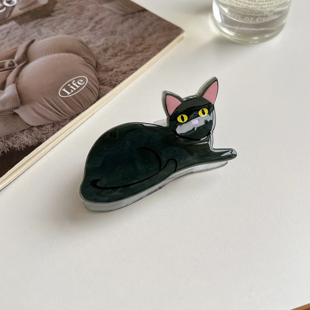 1Pcs  Fashion Cartoon Animal Dog Cat Acrylic Hairpin For Women Girls Cute Hair Accessories Gift