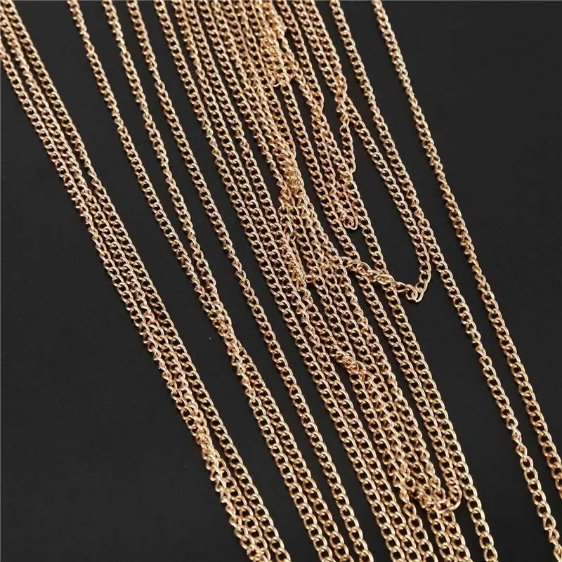 3X Vintage Punk Harness Bikini Body Link Epaulet Shoulder Chain Necklace Collar Dangling Tassel Gold