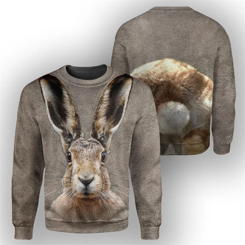 

Men's Rabbit Kangaroo Koala 3D Print Sweatshirt, Casual, Giraffe, Pig Graphics Pullovers, Street Crew Neck, Long Sleeve Hoodie