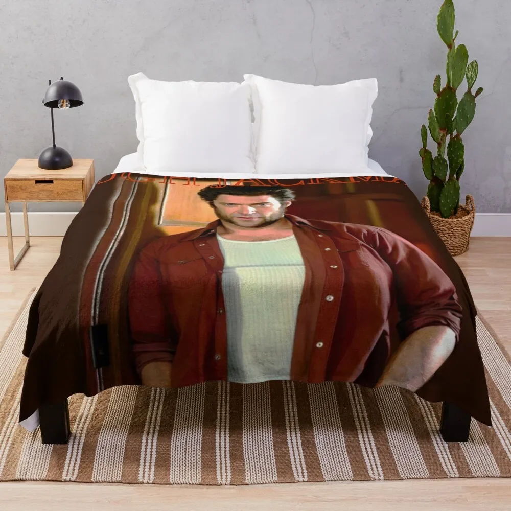 

Hugh jackman Throw Blanket Outdoor Soft Blanket for Picnic Beach Camping