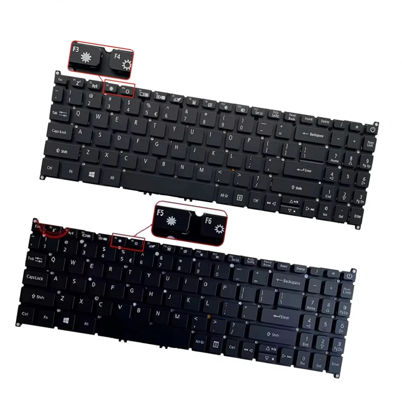 Klawiatura do laptopa US/RU/SP/FR/AR/BR dla Acer A315-22 A315-23 A315-42 A315-52/G A315-54 A315-55 A515-52/G A515-53/G A515-54 A515-66 — zdjęcie produktu 5