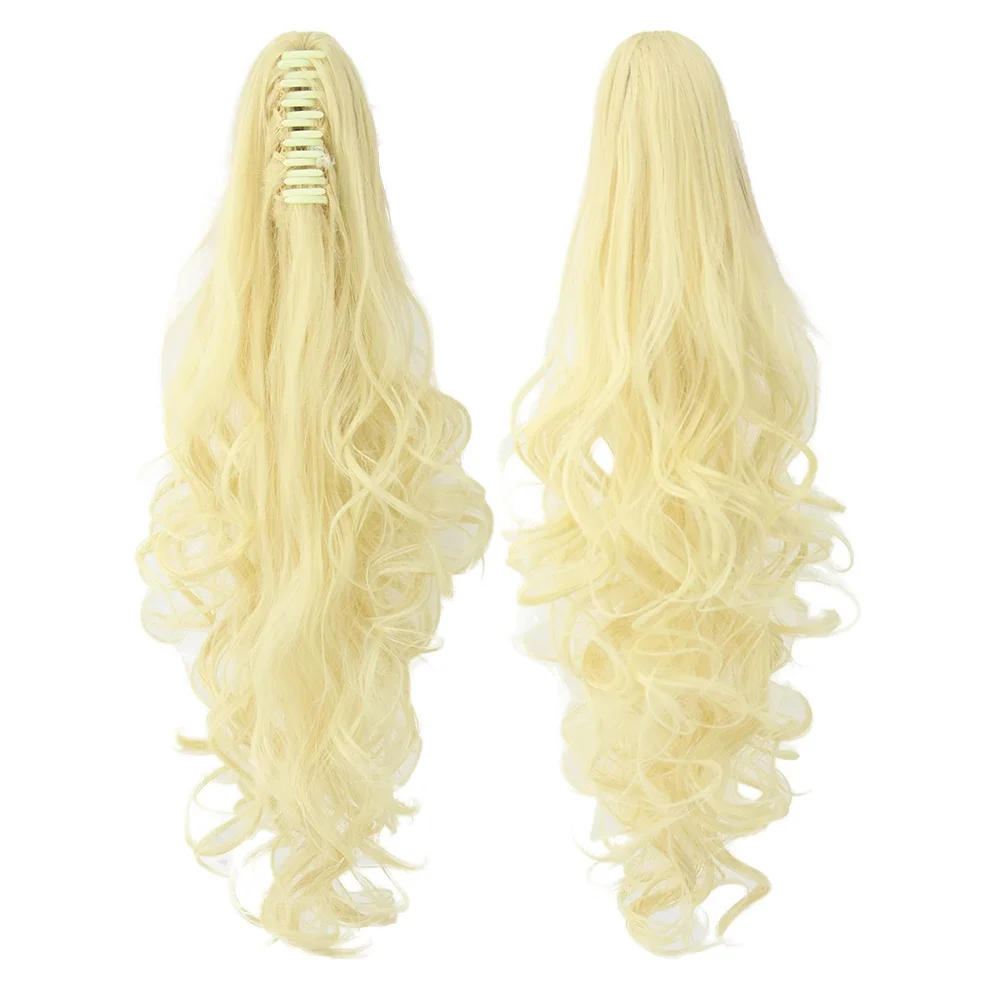 Soowee, pinza rizada para cola de caballo, extensiones de cabello, postizo, cola de caballo, accesorios sintéticos para el cabello