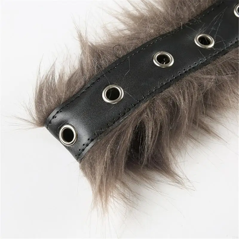 77HE Modern Plush Leather Waist Belt Luxurious Fashion Innovation Trendy Waistband