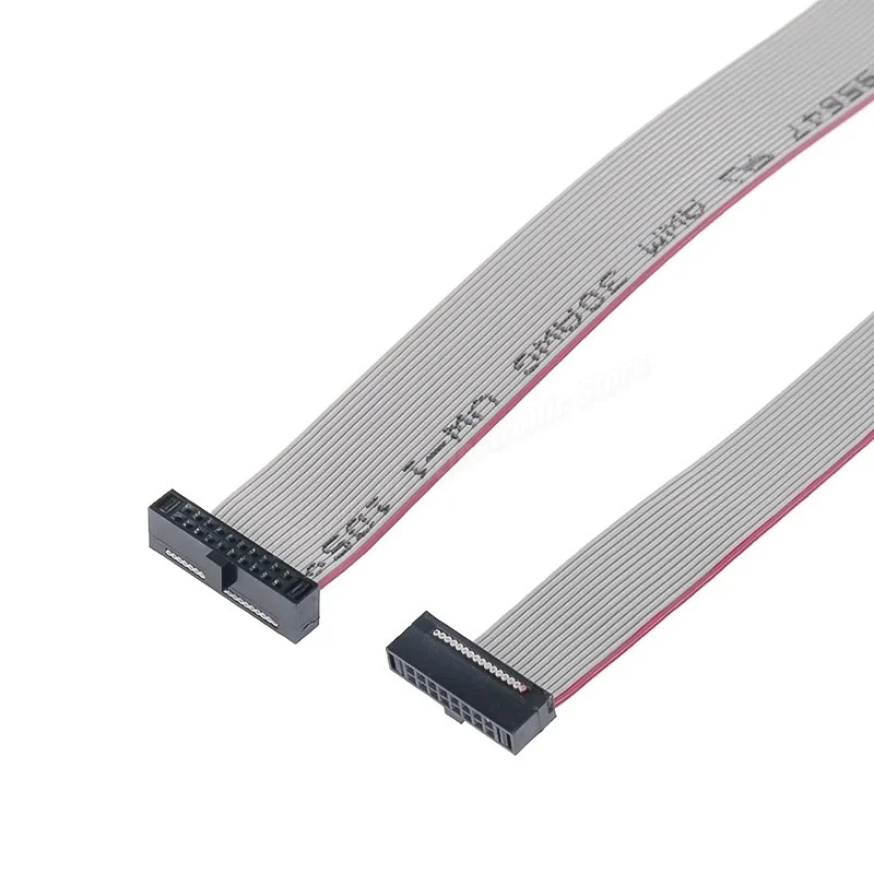 FC 1.27mm Pitch Gray Flat Ribbon Data Cable IDC Double Ends Same Direction 6P/10/14/16/20/30/34/40/50 Pin JTAG ISP Download