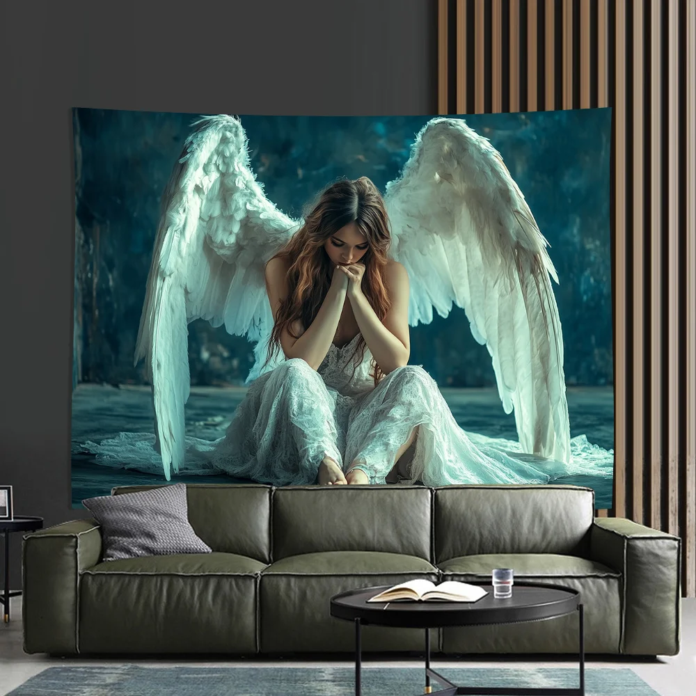 VIKAMA ساحر أنيق الملاك نسيج غرفة المعيشة غرفة نوم مكتب ديكور الحفلات الجدار الشنق ، نسيج خلفية الزخرفية