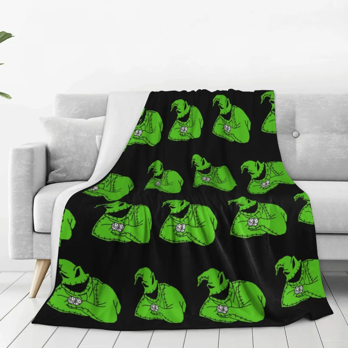 Oogie Boogie (2) Blankets Flannel Portable Sofa Throw Blankets For Home Bedroom Office Throws Bedspread Quilt