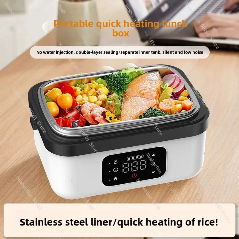 Rechargeable Heated Insulated Lunch Box No Water Filling No Plug-in Required Bento Box