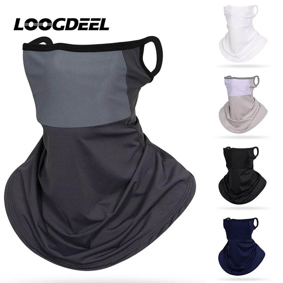 

LOOGDEEL Ice Silk Climbing Mask Hanging Ear Bandana Sun Protection Dry-quickly Facemask Outdoor Fishing Cycling Hiking Headwear