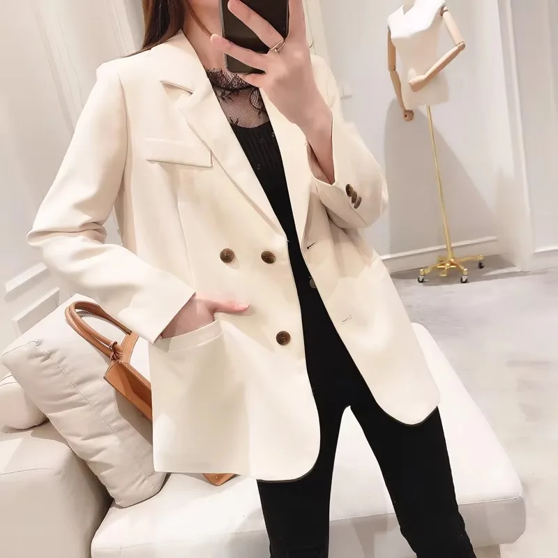 Insozkdg Small Suit Jacket Women Clothing Spring Autumn New Korean Version Professional Casual Long Sleeves Coat Blazer Women