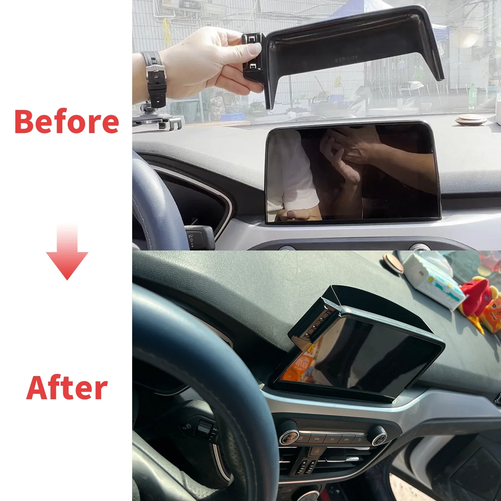 يصلح لفورد بوما ST 2019 2020 2021 2022 التيتانيوم ST-Line X (8in) شاشة متكاملة جبل حامل هاتف جبل اكسسوارات السيارات #3