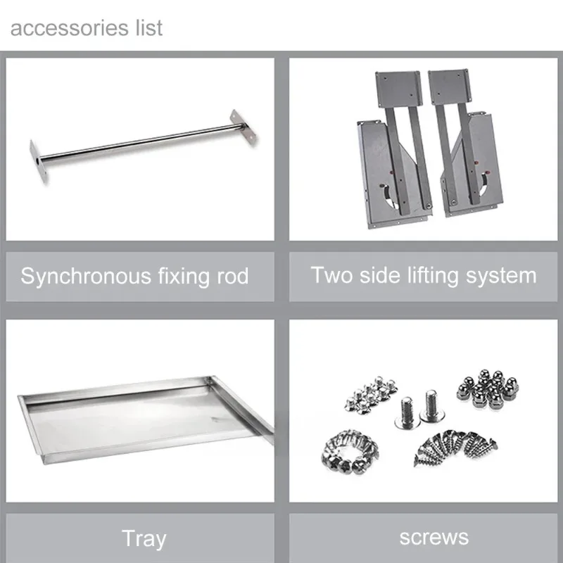 Small Kitchen Space Utilization: Double-Layer 304 Stainless Steel Pull-Out Basket – Damping Hydraulic Lift for Hanging Cabinets