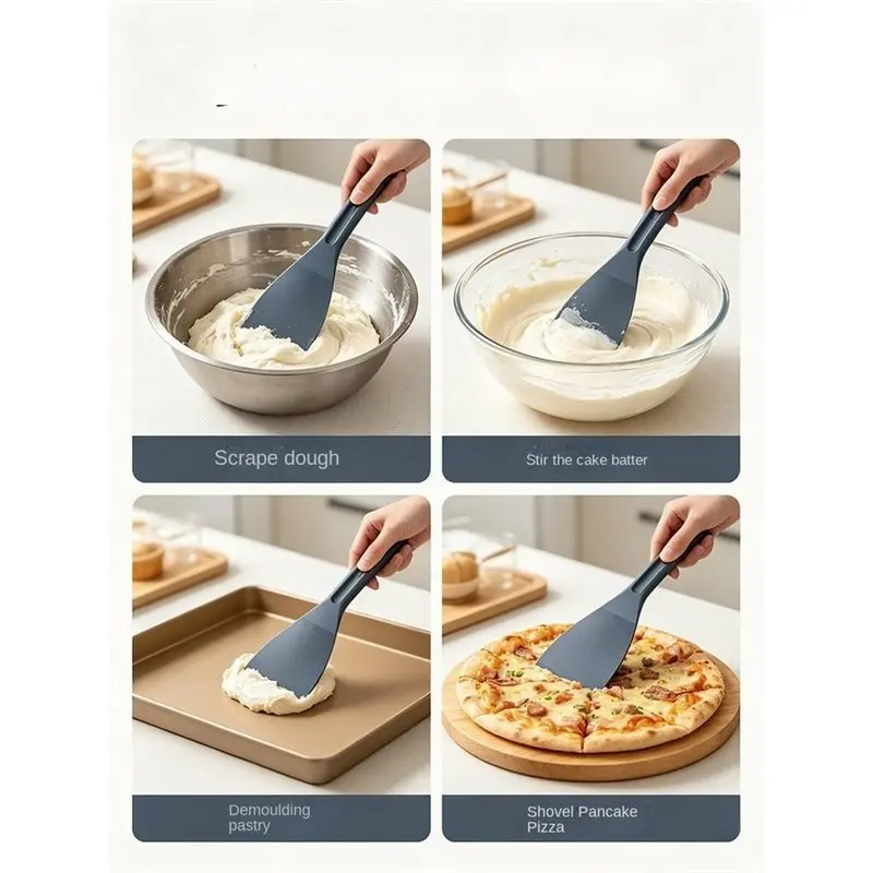 AB33-Dough Cutter Tools And Accessories 2Pcs Flexible For Pizza Dough Scraper Spatula For Pizza Dough Spatula For Pizzas B