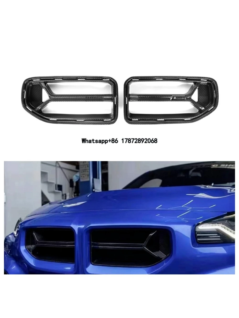 

Dry Carbon Fiber Auto Part CSL Style Glossy Black Front Grille for M2 Two-door G87 2023+