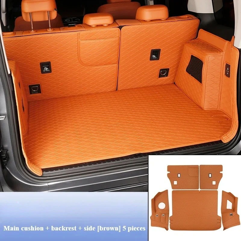 

For Great Wall HAVAL H9 2024 2025 Car Leather Trunk Mats Interior Protection Cover Pad Cargo Liner Auto Styling Accessories