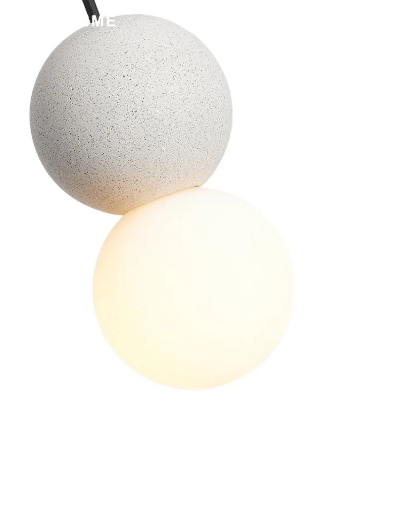 

wabi-sabi Japanese style, terrazzo small chandelier, Nordic bedroom bedside, chandelier designer, single bar counter