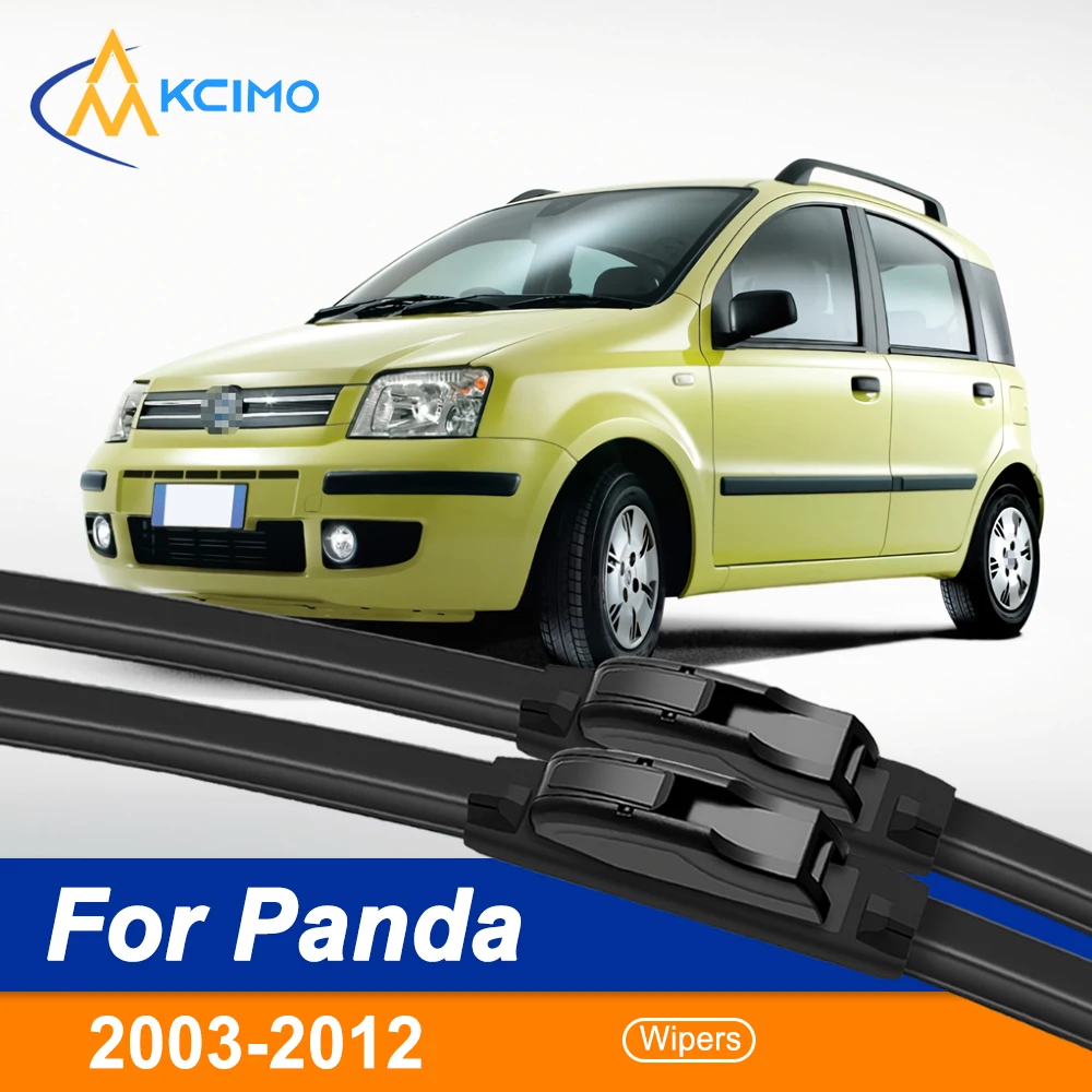 

For Fiat Panda 169 2003-2012 Wiper Front Wiper Blades 2pcs HD Quiet Durable Automotive Wiper Windshield Accessories 22''+16''