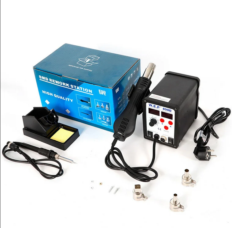 898D SMD Rework Station Soldering Station Digital Hot Air Soldering Welding Soldering Desoldering Station