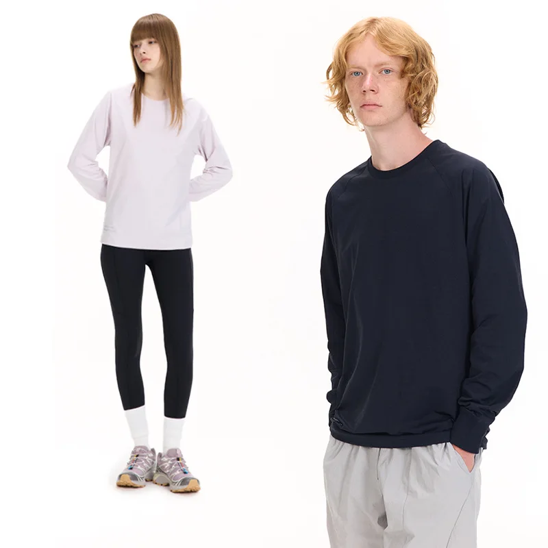 เสื้อยืดแห้งเร็วสำหรับปั่นจักรยานและวิ่ง ระบายอากาศได้ดี ป้องกันรอยยับ เสื้อแขนยาว ซับเหงื่อ