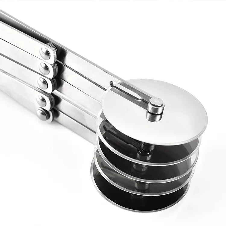 3/5/7 Räder Cutter Teig Teiler Seite Pasta Messer Flexible Roller Klinge Pizza Gebäck Schäler Edelstahl Backformen Werkzeuge – Detail 7