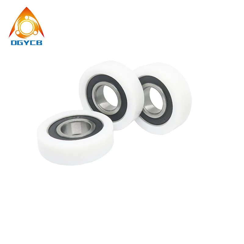 1pcs 65mm Diameter POM Coated Flat Roller BS620565-19 25x65x19 Plastic Bearing 25*65*19 mm Nylon Wheel Pulley