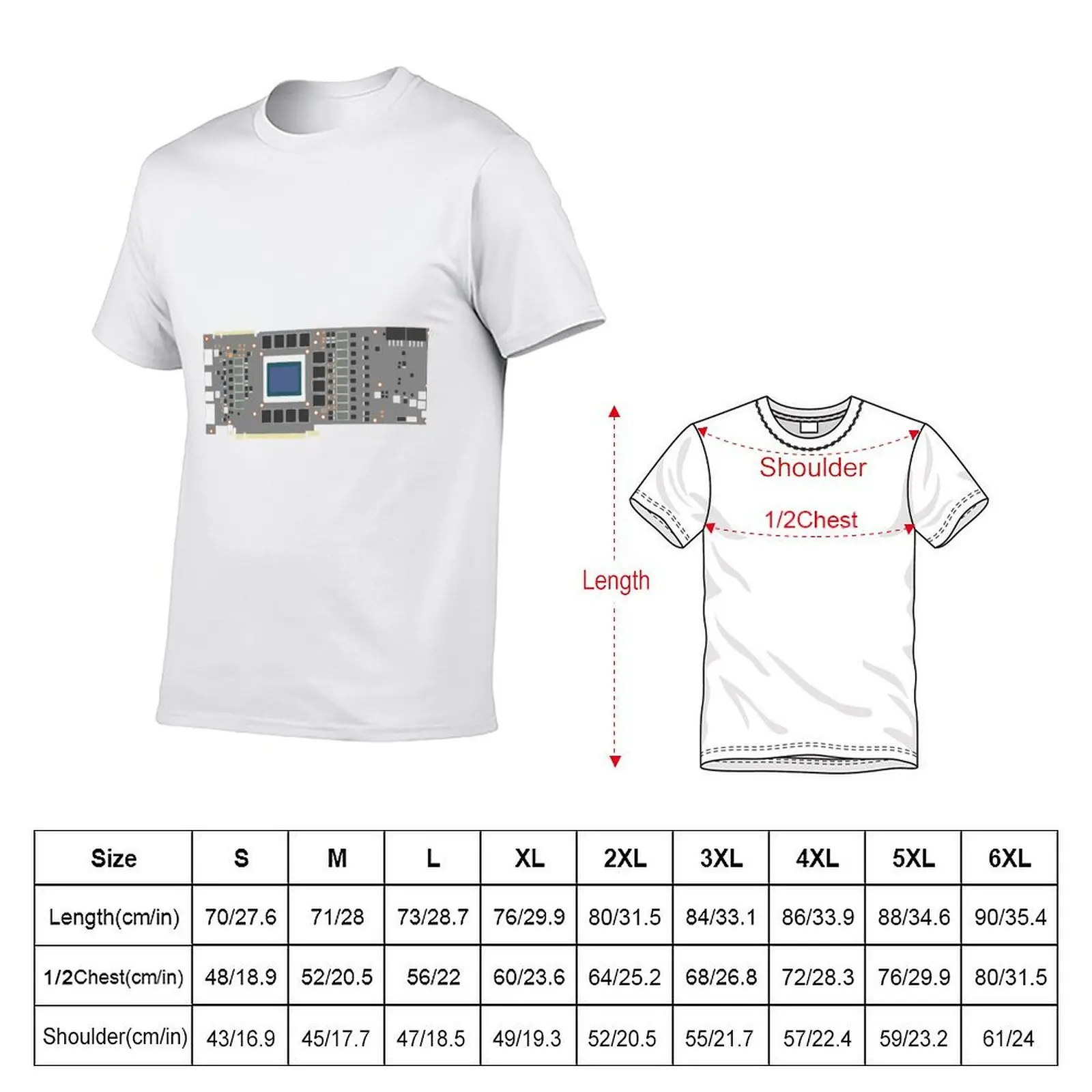 Nvidia RTX 2080TI GPU PCB تي شيرت تي شيرت للرجل القطن تي شيرت عالية الجودة تي شيرت #2