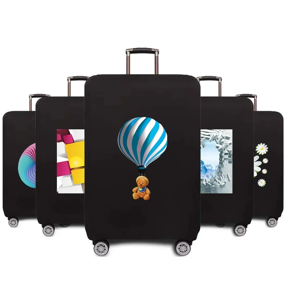 2026 Travel Suitcase Cover Elastic Luggage Dust Cover Apply 18-32 Suitcase Protective Cover 3D Pattern Series