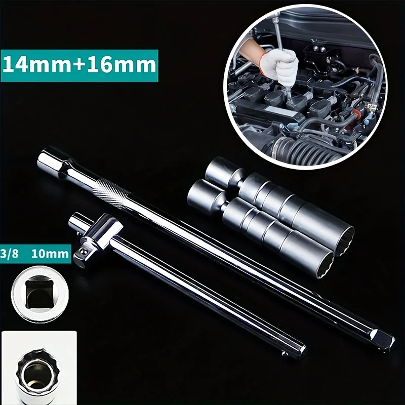 Thin Walled Spark Plug Socket Wrench Spark Plug Disassembly And Installation Extended Wrench Auto Repair Tool