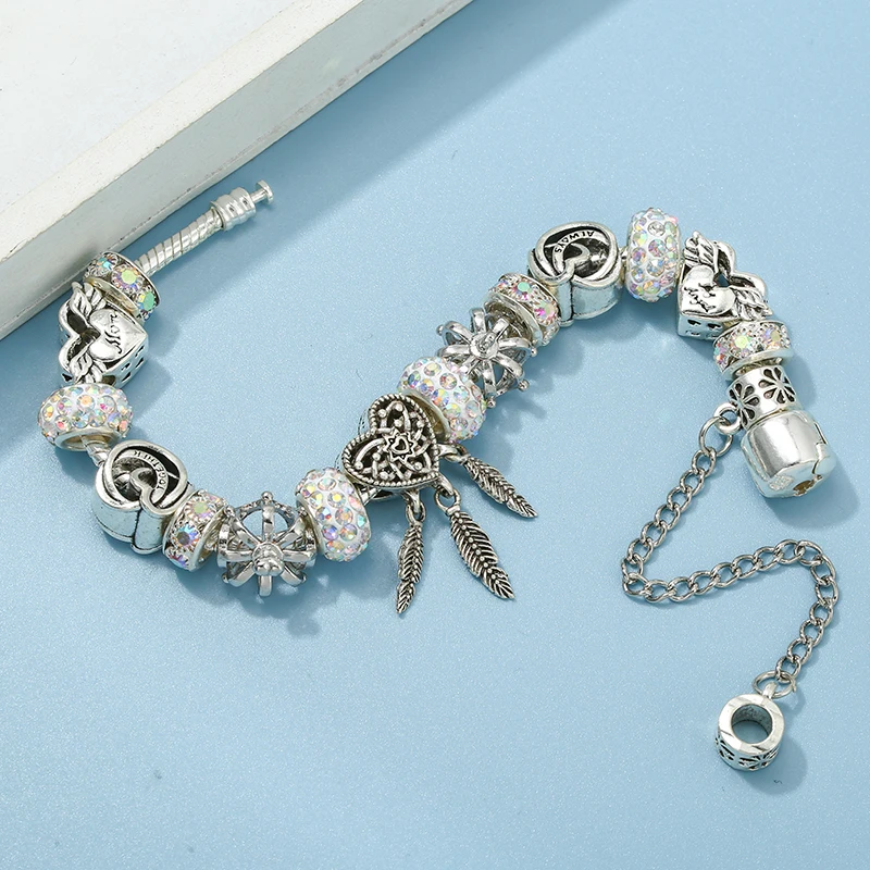 BAOPON Silber Überzogene Charm Armband Für Frauen Männer Mit MOM IMMER Perlen Armband Armreifen Schmuck Geschenk Großhandel Dropshipping