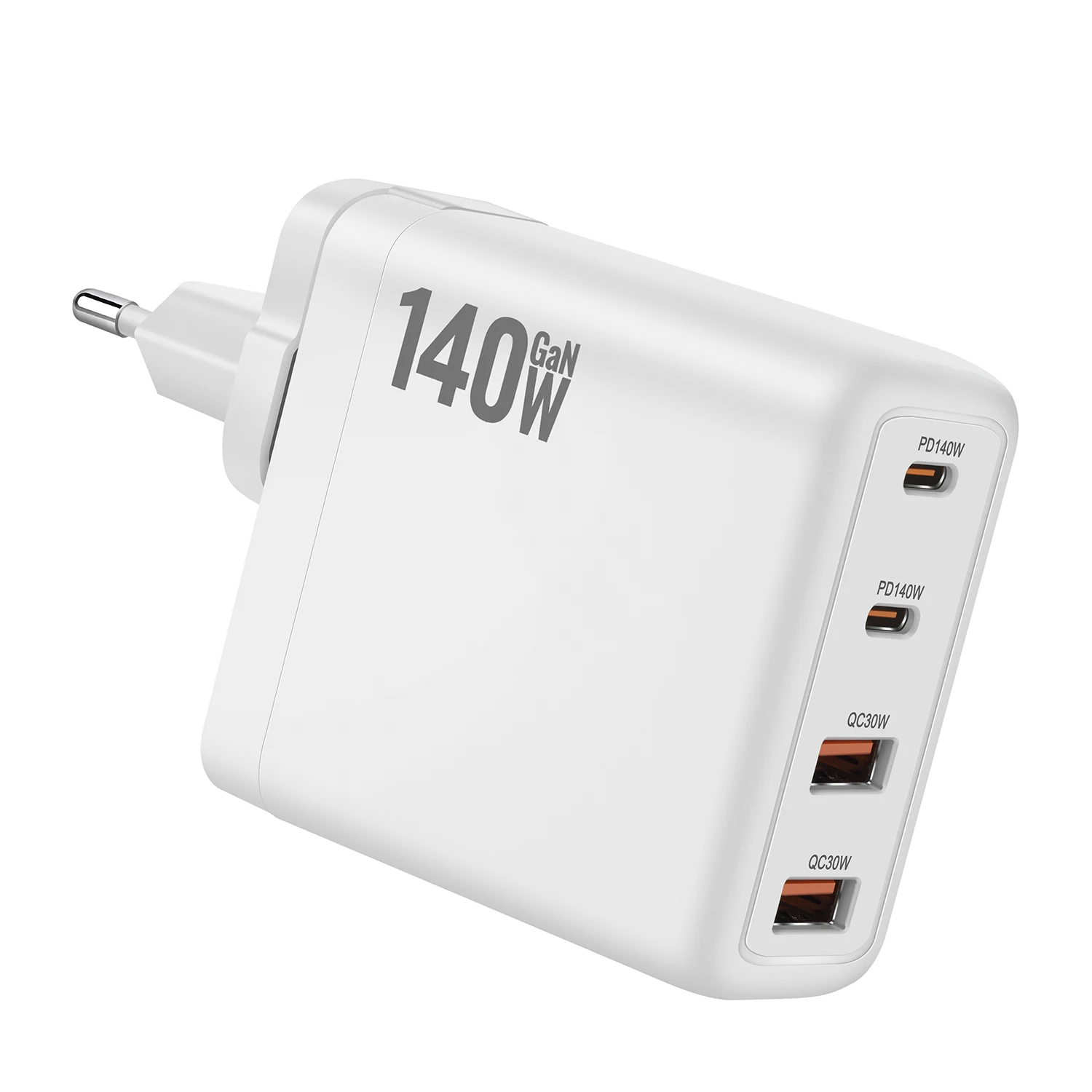 140W USB Wall GaN 4-port Type C PD Charger Fast Charge 3.0 Mobile Charger For iphone 16 15Pro Samsung Huawei Xiaomi Oppo Vivo