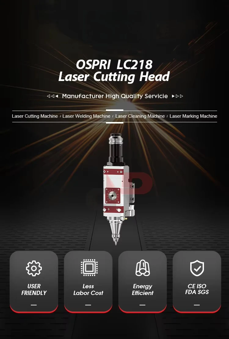 

2KW 2000W OSPRI LC218 3D Metal Fiber Laser Cutting Head for Tube Cutting