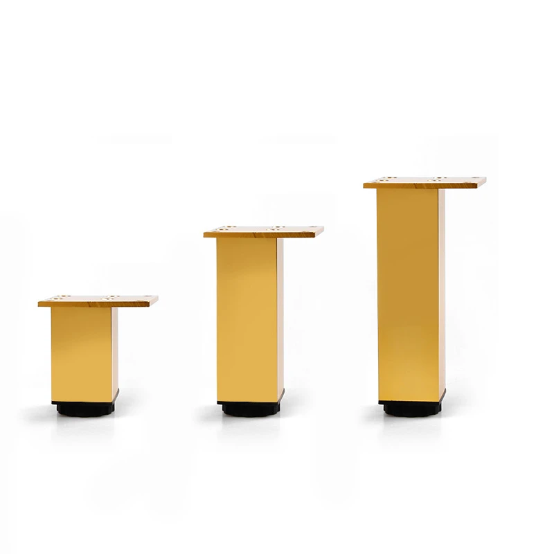 4-個ゴールド家具脚調節可能な正方形キャビネット足アルミ合金キャビネット脚サポート足家具部品