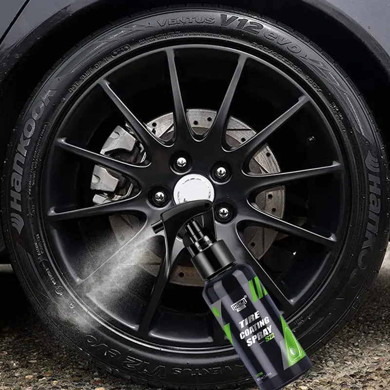 Tire brilhar revestimento Spray Kit, carro cuidados suprimentos, proteger contra rachaduras desvanecimento, pneus pretos profundos, qualidade