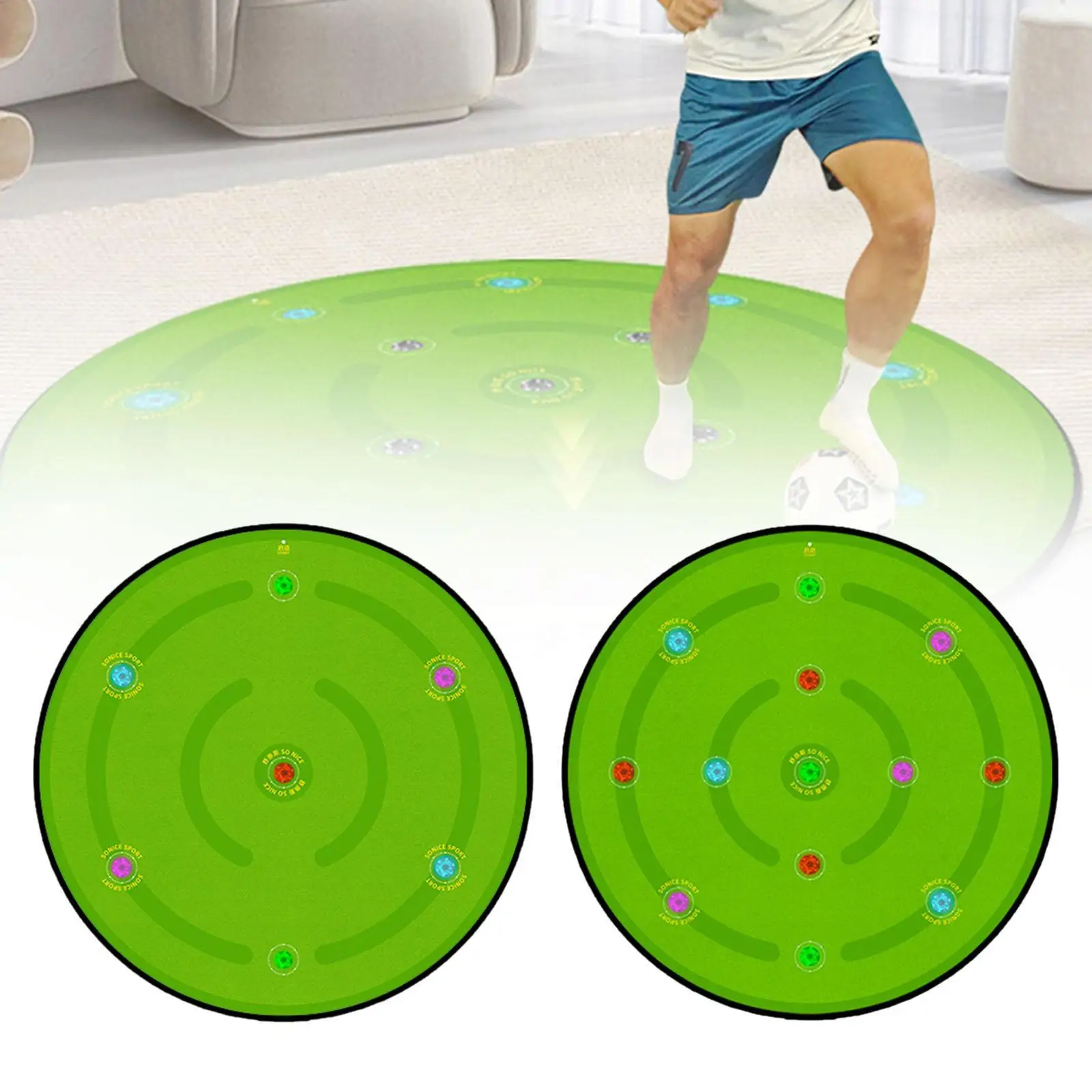 

Football Training Mat Soccer Dribble Training for All Ages, Beginners Shock