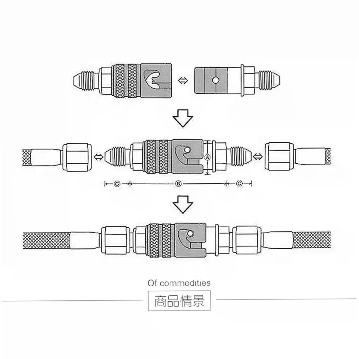 Brake Hose Joint Male Straig AN3/AN4 Fuel Line Coupling Quick Release FittingAN6/AN8/AN10 Quick Disassembly Fuel Pipe Connector