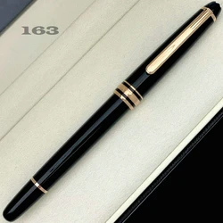 Stylo à bille de luxe MB Meister Monte Ultra Black, stylos à bille roulants d'affaires, écriture, incrustation, série numéro 163/145, haute qualité