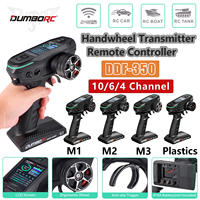 DUMBORC 2.4G M1/M2/M3 Plastics Metal Handwheel Transmitter Remote Controller HD Screen 10/6/4 Channel for RC Car Boat Tank Plane