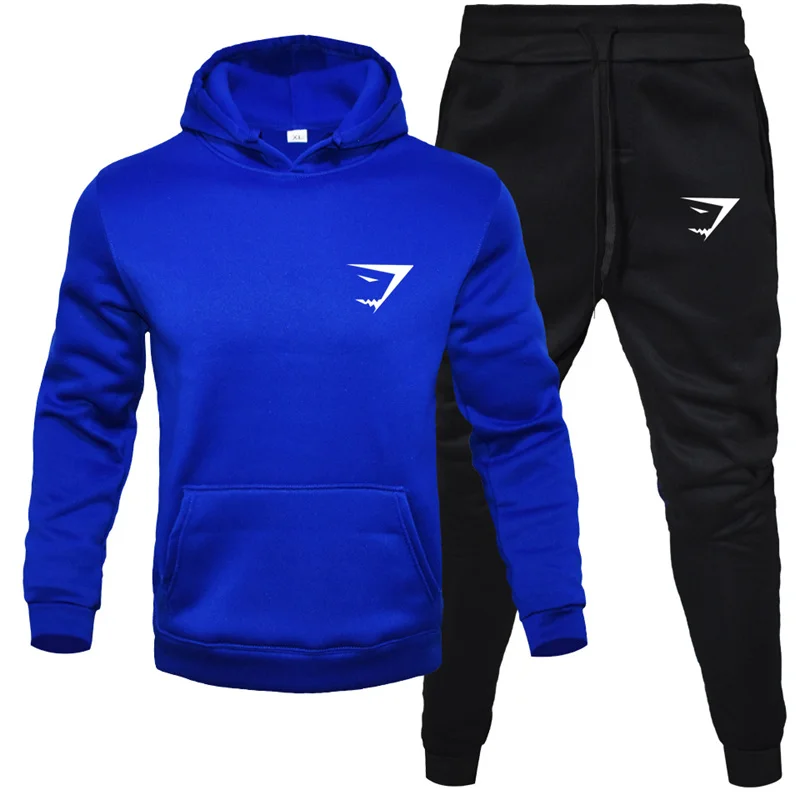 2024 New Men\'s Fashion Casual Tracksuits Outdoor Fitness Jogging Hooded Sets Sports Luxury Hoodie + Pants Suit ClothingSingle P